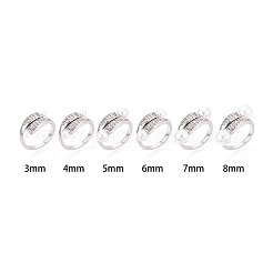 Brass Micro Pave Cubic Zirconia Cup Peg Ring Settings&nbsp;KK-B166-02P