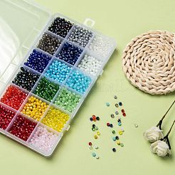18 Colors Electroplate Glass Beads&nbsp;EGLA-X0006-03B-4mm