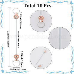 10Pcs Alloy Beadable Keychain Bar for Jewelry Making DIY Crafts&nbsp;FIND-SC0014-33A