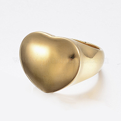 Ion Plating(IP) 304 Stainless Steel Wide Band Finger Rings&nbsp;RJEW-H125-42G-18mm