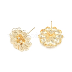 Brass Stud Earrings for Women&nbsp;KK-CBA866A-09G