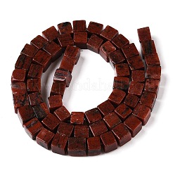 Natural Red Jasper Beads Strands&nbsp;G-T139-6x6-12A