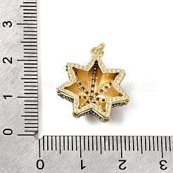 Brass Micro Pave Clear Cubic Zirconia Pendants&nbsp;CU-CBA7D12-04G