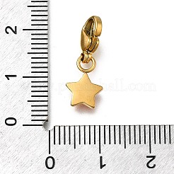 Star 304 Stainless Steel Rhinestone Pendants Decoration&nbsp;STAS-R159-57G