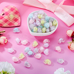 100Pcs 5 Colors Transparent Acrylic Beads&nbsp;TACR-TA0001-73