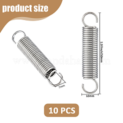 10Pcs Stainless Steel Tension Spring Hook&nbsp;AJEW-FH0006-13A