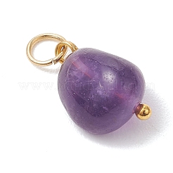 Natural Green Aventurine & Amethyst & Apatite & Rose Quartz & Tiger Eye Tumbled Stone Pendants&nbsp;PALLOY-JF04995