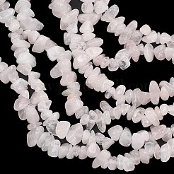 天然石ローズクォーツビーズ連売り  チップ  4~11x5~11x3~8mm  穴：0.5mm  30.71''~31.50''（78~80センチメートル）&nbsp;G-K409-A02-01