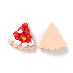 樹脂デコデンカボション  模造食品  ケーキ  レッド  24x23x9.5mm&nbsp;CRES-P020-03F-02