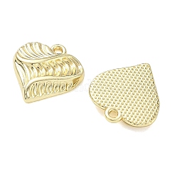 合金ペンダント  ハートチャーム  ラックめっき  ゴールドカラー  20x18x3.5mm  穴：1.8mm&nbsp;FIND-D044-24G