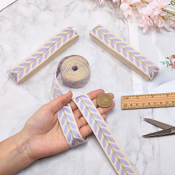 3 Yards Vintage Jacquard Polyester Ribbon&nbsp;SRIB-WH20020-020G