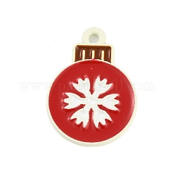 Christmas Theme Spray Painted Alloy Enamel Pendants&nbsp;ENAM-Z020-01I