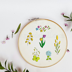 4インチのスティックとステッチの刺繍模様11.6x8.2枚。  不織布水溶性刺繍安定剤  花  297x210 MMM&nbsp;DIY-WH0455-156