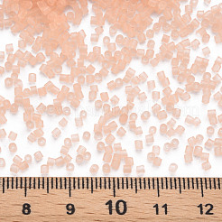 ガラスシリンダービーズ  シードビーズ  透明なつや消し色  丸い穴  ダークサーモン  1.5~2x1~2mm  穴：0.8mm  約8000個/袋  約1ポンド/バッグ&nbsp;SEED-S047-H-004