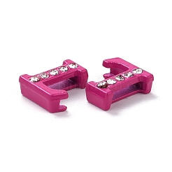 Spray Painted Zinc Alloy Slide Charms&nbsp;ALRI-WH0005-13L