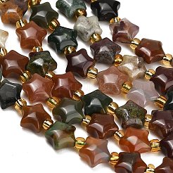 Natural Indian Agate Beads Strands&nbsp;G-Z080-A27-8mm