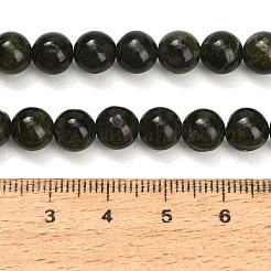 天然グリーンディオプサイドビーズ連売り  スムーズなラウンド  7.5~8mm  穴：0.8mm  約54~55個/連  15.75''（40cm）〜16.14''（41cm）&nbsp;GG-CBA993B-A01-8mm