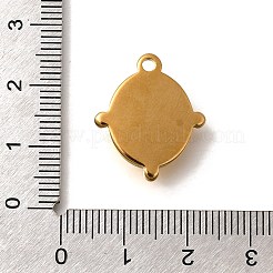 天然石ミックスストーンペンダント  304ステンレススチール製オーバル、スターチャーム付き  イオンプレーティング（ip）  18KGP本金メッキ  染めと未染色の混合  20.5x17.5x4mm  穴：2mm&nbsp;STAS-K295-06G