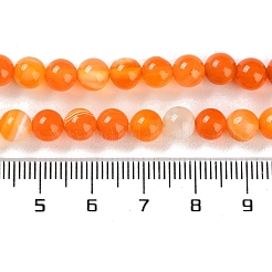Natural Striped Agate/Banded Agate Beads Strands&nbsp;G-Z060-A01-A03