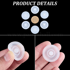 プラスチックボトルキャップ10個  ボトル用  フラットラウンド  ホワイト  28x9mm  ピン：7mm&nbsp;FIND-CP0003-56