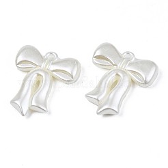 アクリル模造パールのペンダント  蝶結び  乳白色  29x25.5x5mm  穴：2mm  約290個/500g&nbsp;OACR-N134-011