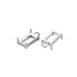 Non-Tarnish 304 Stainless Steel Pendant Rhinestone Settings&nbsp;STAS-N097-142P