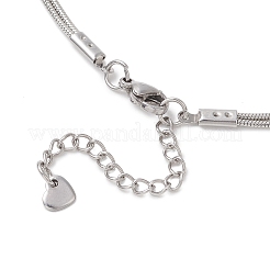304 Stainless Steel Knot Snake Chain 2-Strand Necklaces&nbsp;NJEW-JN05885