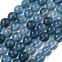Dyed Round Natural Crackle Quartz Beads Strands&nbsp;G-K084-8mm-03A