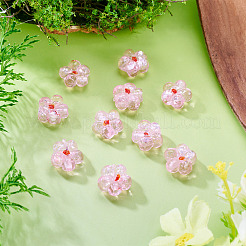 10Pcs Transparent Handmade Bumpy Lampwork Beads&nbsp;LAMP-TADJ0001-48E