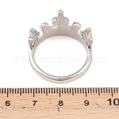 304ステンレススチール指輪  ラインストーン付き  クラウン  ステンレス鋼色  3~14.5mm  内径：20.8mm&nbsp;LS-RJEW-D336-09P
