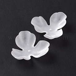 3-Petal Transparent Acrylic Bead Caps&nbsp;X-OACR-A017-11