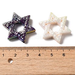 UVメッキアクリルビーズ  ABカラー  スター  ミックスカラー  28.5x25x6mm  穴：2.5mm&nbsp;MACR-A010-07