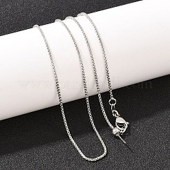 1MM Brass Box Chain Adjustable Slider Necklaces&nbsp;KK-H533-10B-P