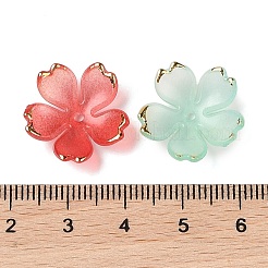 アクリルビーズキャップ  5  - 花びらの花  ミックスカラー  17.5x18x5mm  穴：1.2mm  1162個/ 500g&nbsp;OACR-H119-01