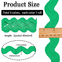 10 Yards 5 Colors Polyester Ribbons&nbsp;SRIB-GF0001-56B
