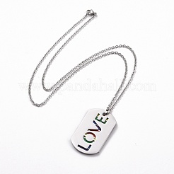 Pride Style 201 Stainless Steel Pendant Necklaces&nbsp;NJEW-F288-11P