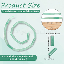 1 Strand Natural Green Aventurine Column Beads Strands&nbsp;G-PA0002-29A