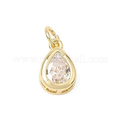 Brass Micro Pave Cubic Zirconia Pendants&nbsp;CU-CBA7D5E-02G