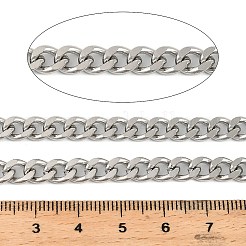 ステンレス製カーブチェーン  溶接されていない  スプールで  ステンレス鋼色  8x6x3mm  5 m /ロール&nbsp;CHS-G040-02P