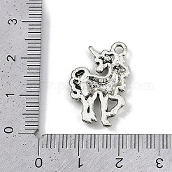 合金樹脂チャーム  動物のテーマ  混合形状チャーム  ユニコーン  23.5x15x3mm  穴：2mm&nbsp;PALLOY-S035-01E