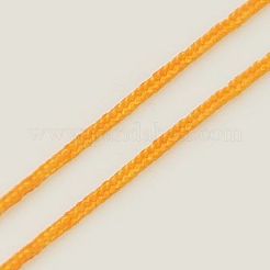 ナイロン編みコード  ジュエリー製作やマクラメ工芸用の中国結び紐  オレンジ  0.8mm  約10.93ヤード（10m）/ロール&nbsp;X-NWIR-N001-0.8mm-07