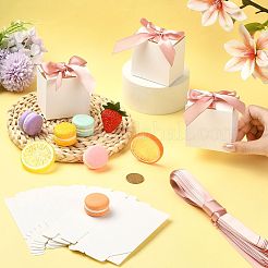 厚紙製キャンディギフトボックス  ポリエステルリボン付き  長方形  ピンク  7x5x7cm&nbsp;CON-FZC0002-003E-1