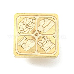 クリスマステーマのワックスシーリング真鍮スタンプヘッド  ワックスシーリングスタンプ用  ゴールドカラー  服  25x25x14.5mm  内径：7mm&nbsp;TOOL-R125-04D