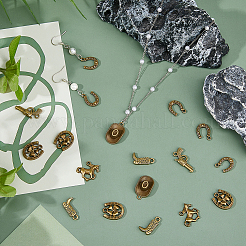 120Pcs 6 Styles Tibetan Style Alloy Pendants&nbsp;FIND-HS0002-13B