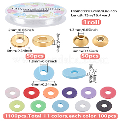 DIY Disc/Flat Round Polymer Clay Bracelet & Necklace Making Kits&nbsp;DIY-LP0001-66