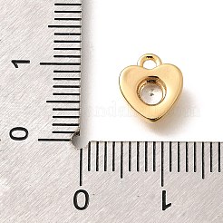 Brass Micro Pave Cubic Zirconia Charms&nbsp;KK-C085-20G