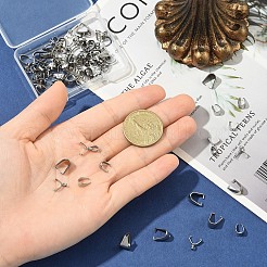 90個 6スタイル 201 & 304 ステンレススチール スナップオンベイル  ステンレス鋼色  6.5~9x6~9x1.5~6.5mm&nbsp;STAS-YW0003-28
