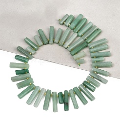 天然石グリーンアベンチュリンビーズ連売り  コラム  11~36x6.5~7mm  穴：1~1.2mm  約40~42個/連  15.35~15.75''（39~40センチメートル）&nbsp;G-F829-A09-01
