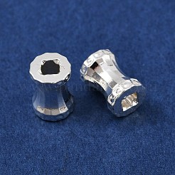 ラックメッキ真鍮製ビーズ  長持ちメッキ  コラム  銀  7x5mm  穴：2mm&nbsp;KK-L236-15S