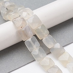 Natural White Agate Beads Strands&nbsp;G-K359-B02-01